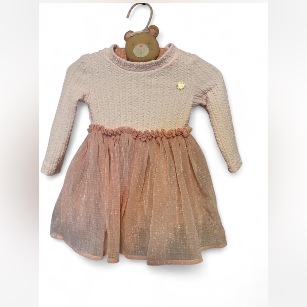 Elegant Pink Knit Dress for Kids